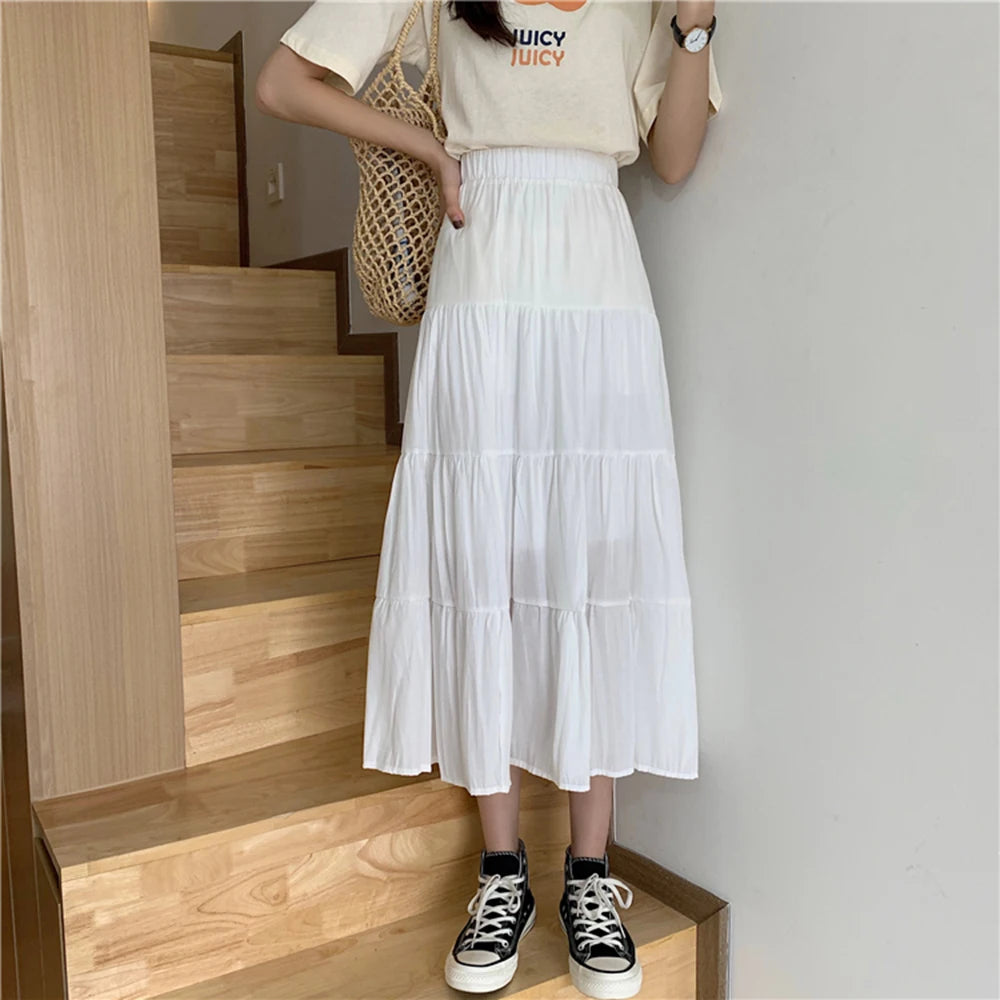 Chic High Waist Chiffon Skirt