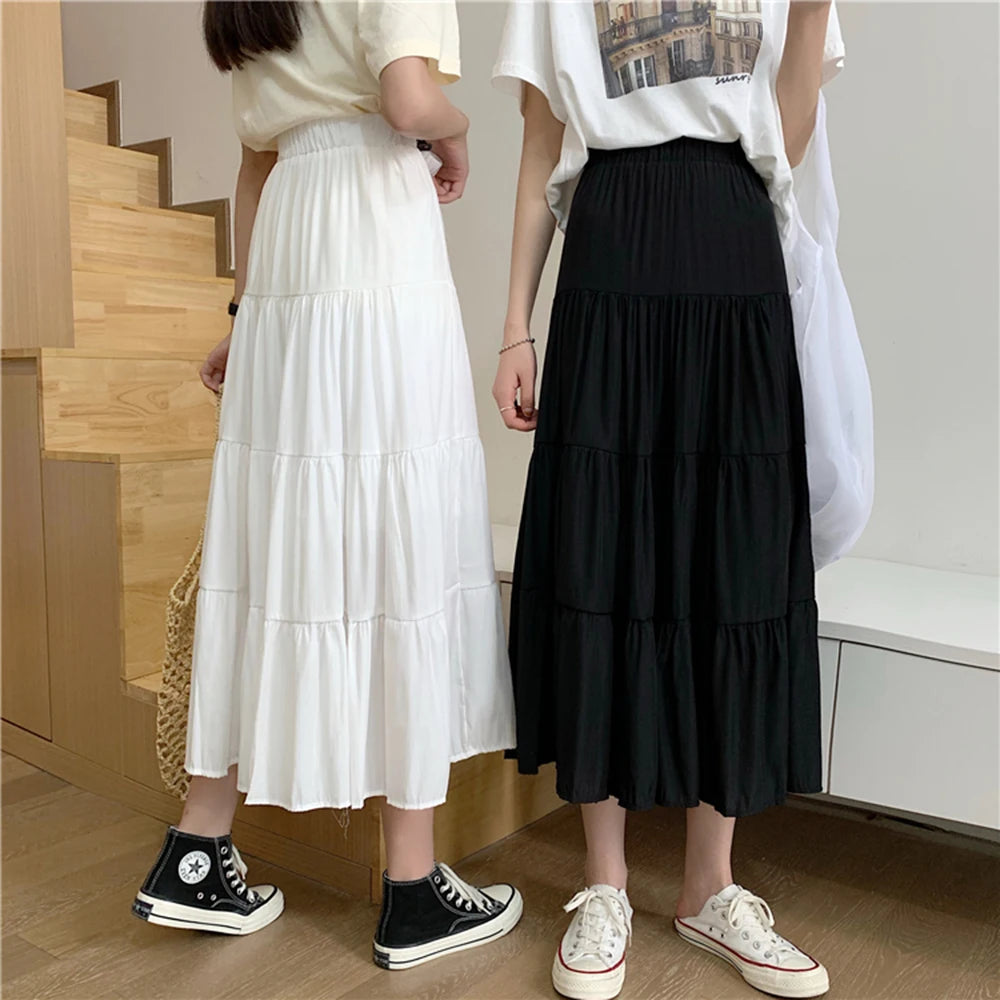 Chic High Waist Chiffon Skirt