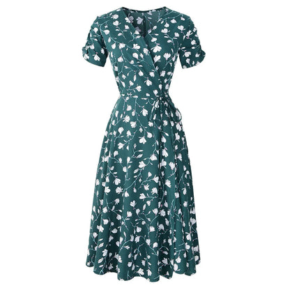 Elegant Bohemia Floral Chiffon Dress