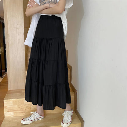 Chic High Waist Chiffon Skirt