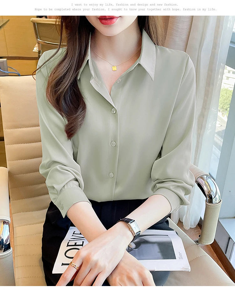 Elegant Commuter Solid Chiffon Top