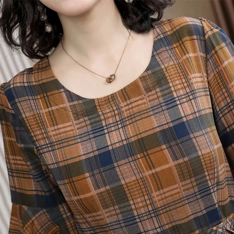 Sophisticated Plaid Dress