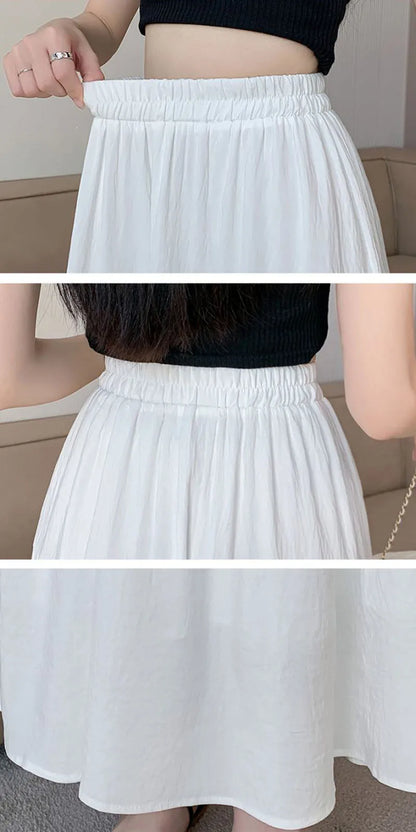 Chic High-Waist Patchwork Skirt