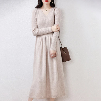 Cozy Chic: 100% Wool Knitted Winter Dress