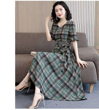 Sophisticated Plaid Dress