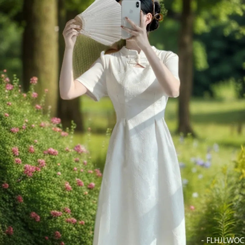 Elegant Chi-Pao Summer Dress