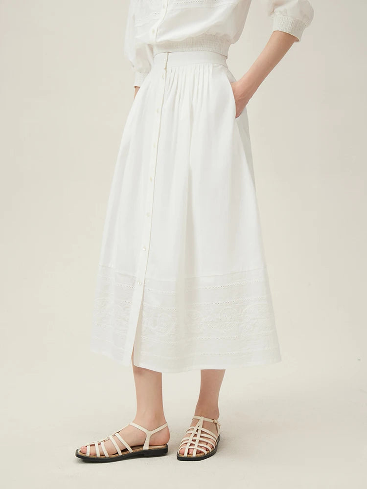 Elegant Summer White Shirt Dress Ensemble