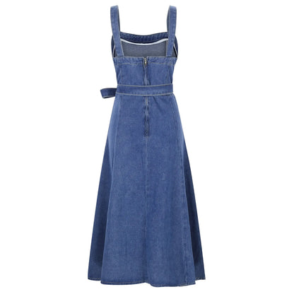 Chic Bow Denim Dress