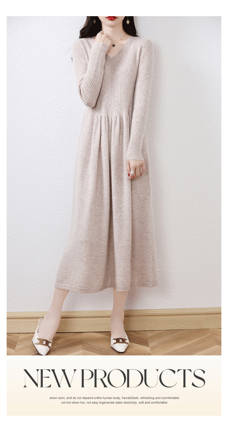 Cozy Chic: 100% Wool Knitted Winter Dress