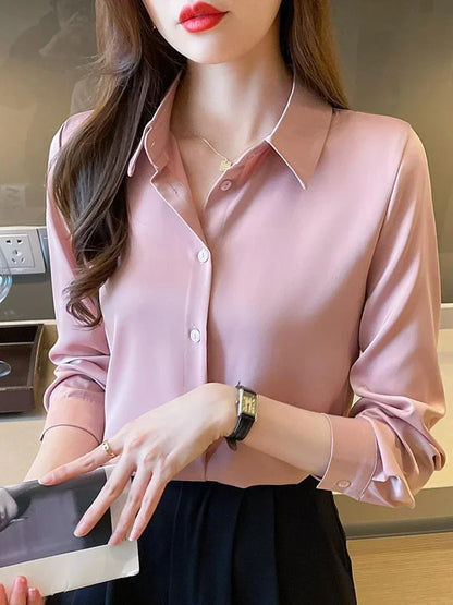 Elegant Commuter Solid Chiffon Top