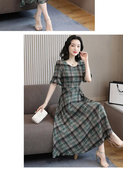 Sophisticated Plaid Dress