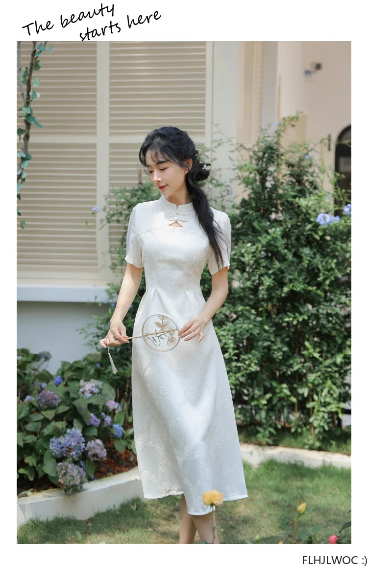 Elegant Chi-Pao Summer Dress