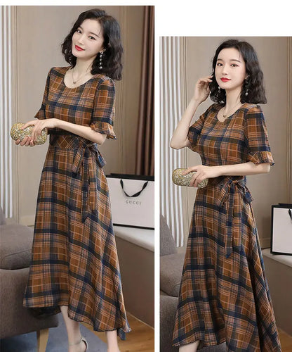 Sophisticated Plaid Dress