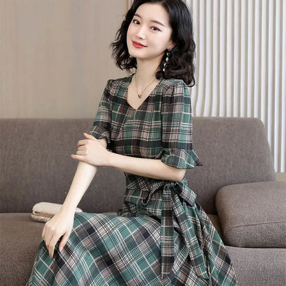 Sophisticated Plaid Dress