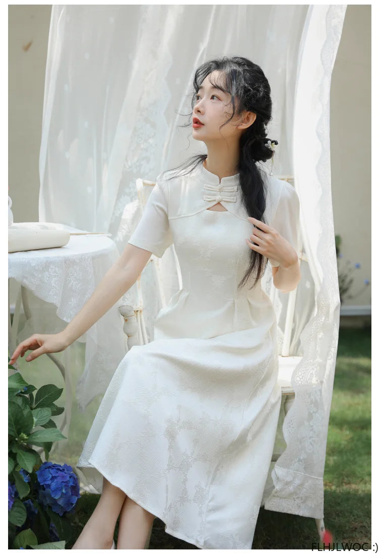 Elegant Chi-Pao Summer Dress