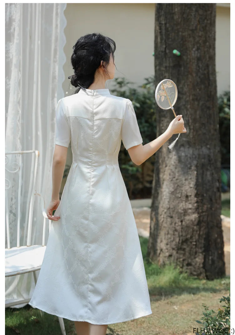 Elegant Chi-Pao Summer Dress