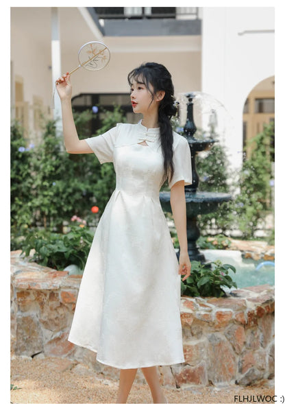 Elegant Chi-Pao Summer Dress