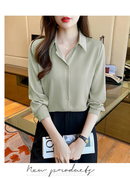 Elegant Commuter Solid Chiffon Top