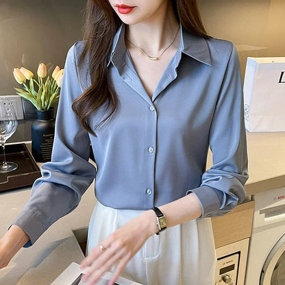 Elegant Commuter Solid Chiffon Top