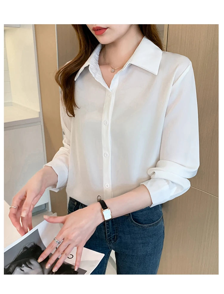 Elegant Commuter Solid Chiffon Top