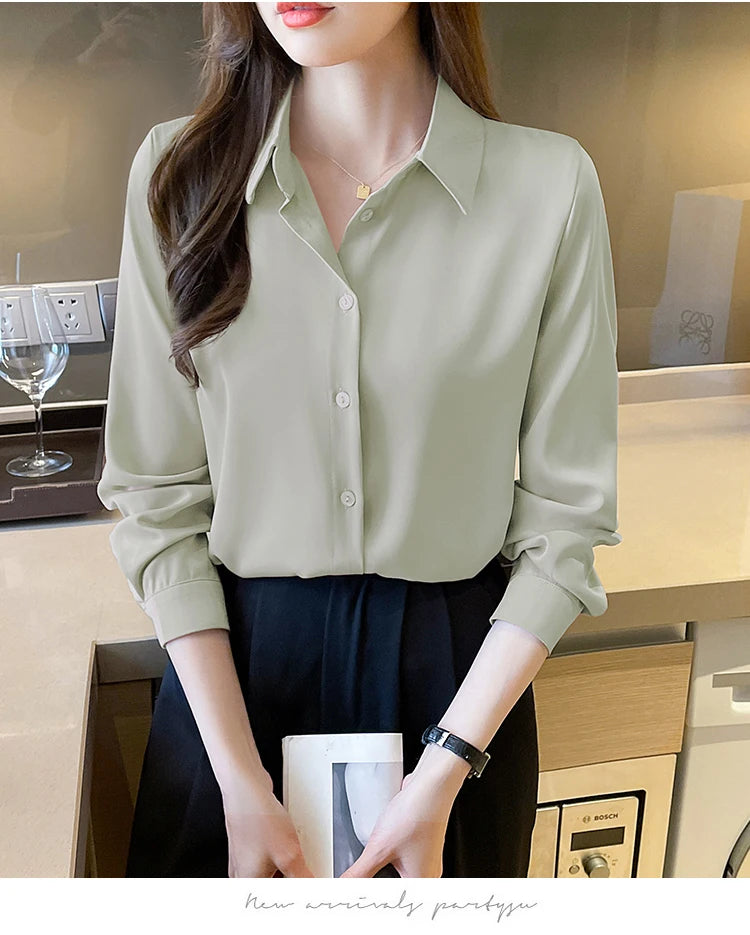 Elegant Commuter Solid Chiffon Top