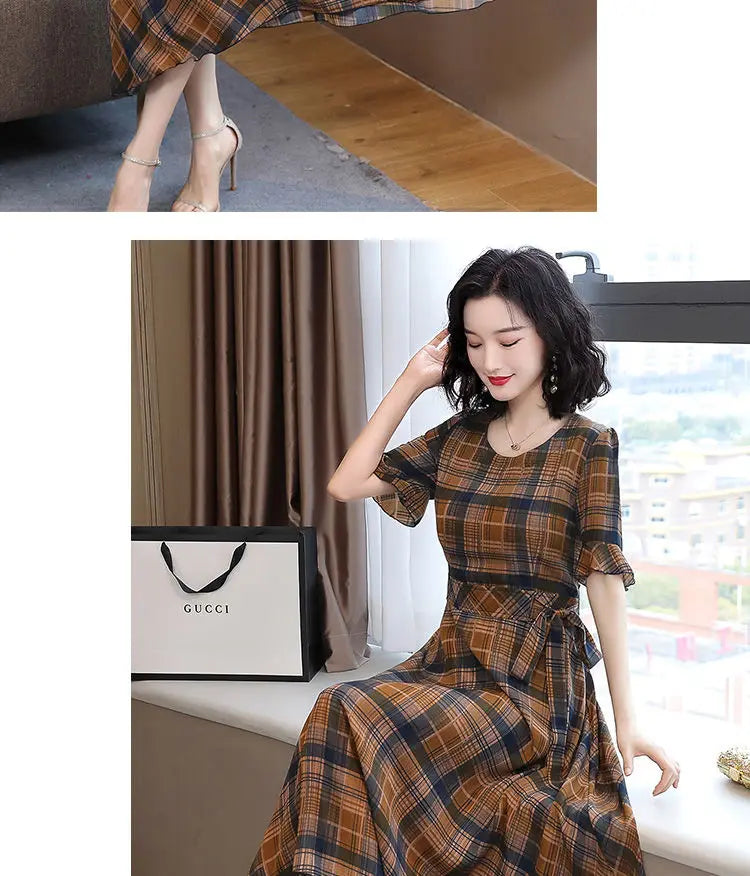 Sophisticated Plaid Dress