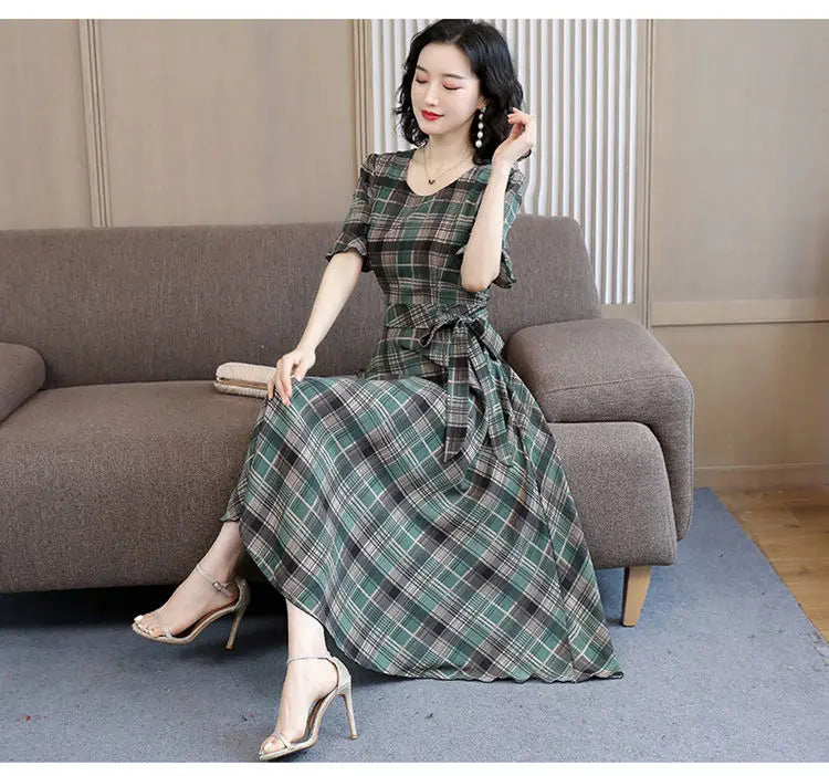 Sophisticated Plaid Dress