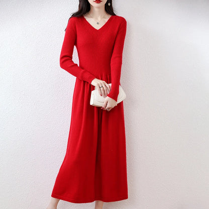 Cozy Chic: 100% Wool Knitted Winter Dress