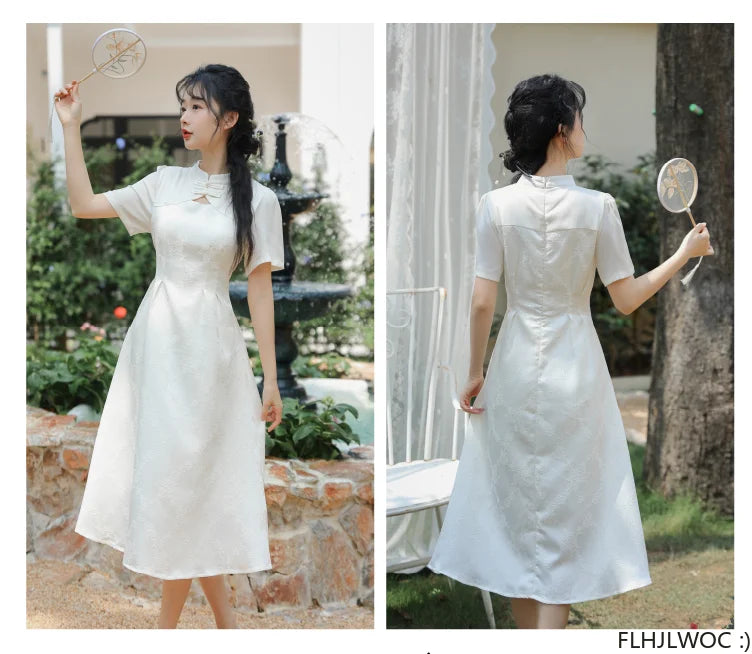 Elegant Chi-Pao Summer Dress