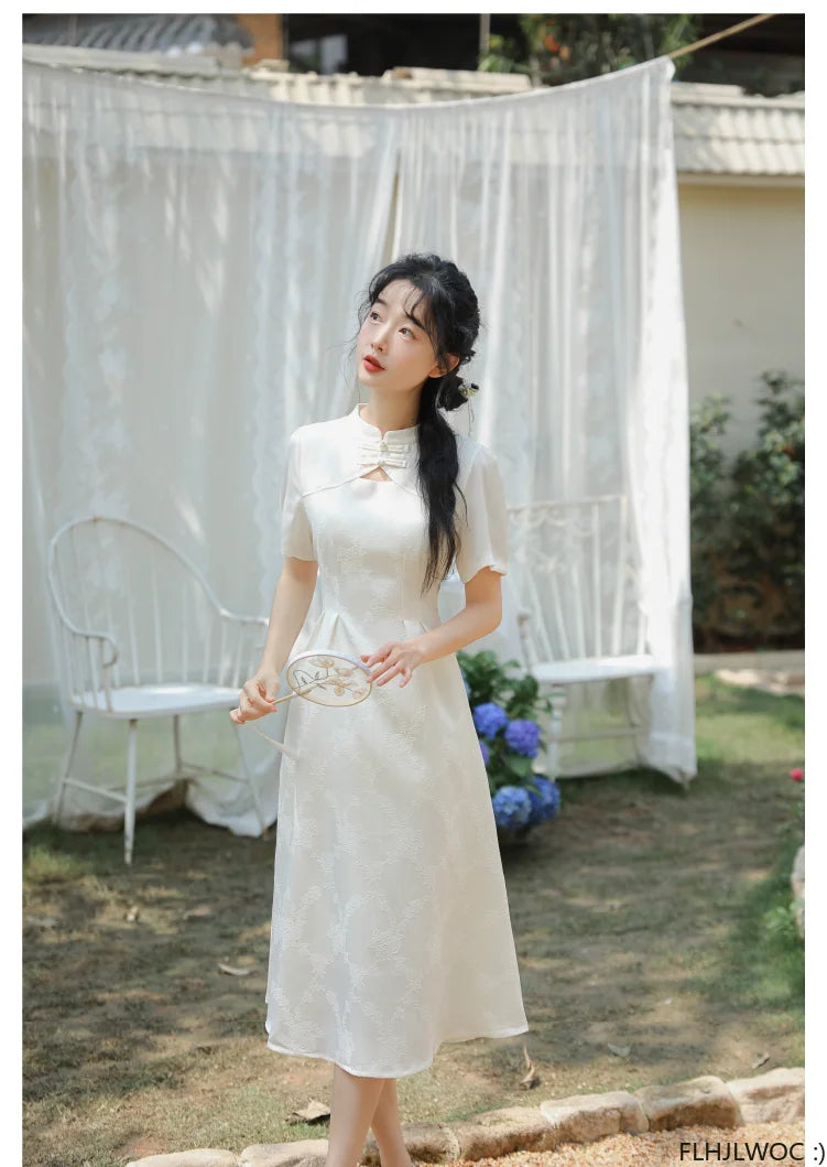 Elegant Chi-Pao Summer Dress