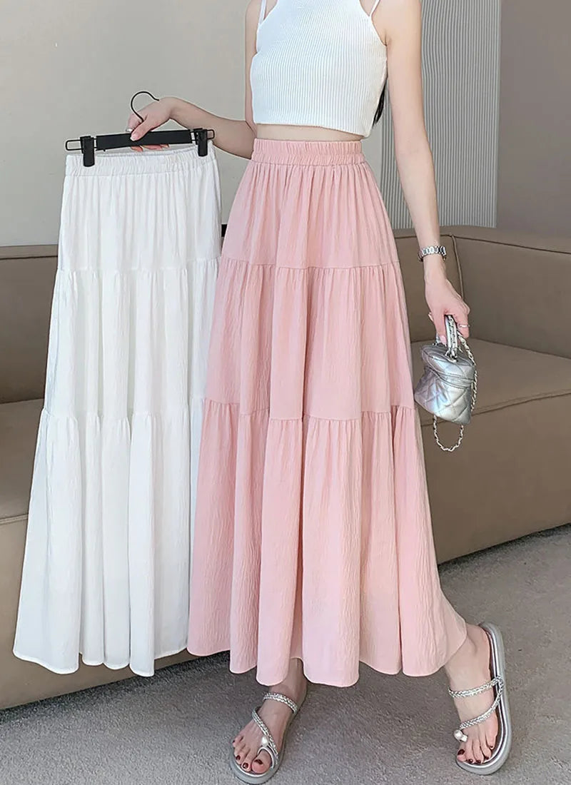 Chic High-Waist Patchwork Skirt