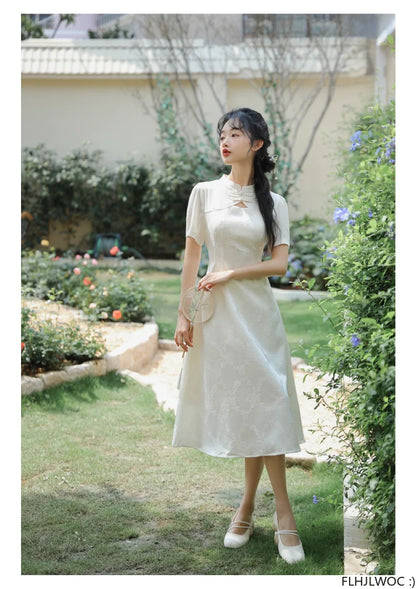 Elegant Chi-Pao Summer Dress