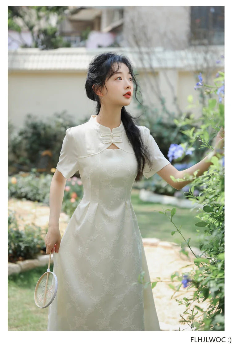 Elegant Chi-Pao Summer Dress