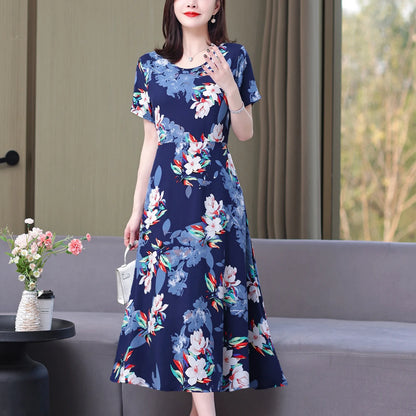 Floral Elegance Short Sleeve Dress