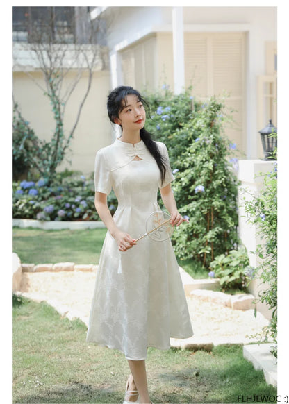 Elegant Chi-Pao Summer Dress