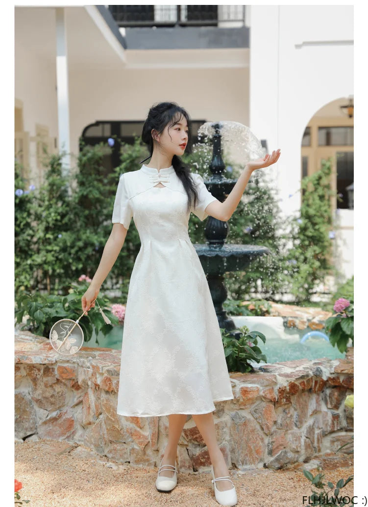 Elegant Chi-Pao Summer Dress