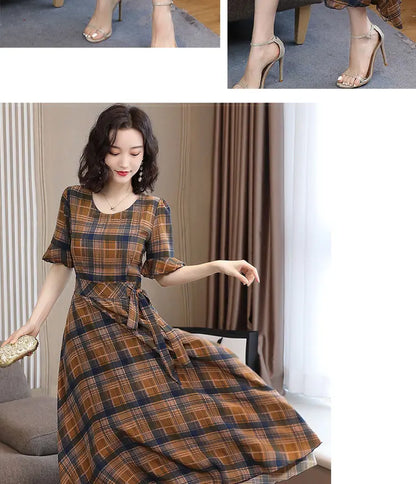 Sophisticated Plaid Dress