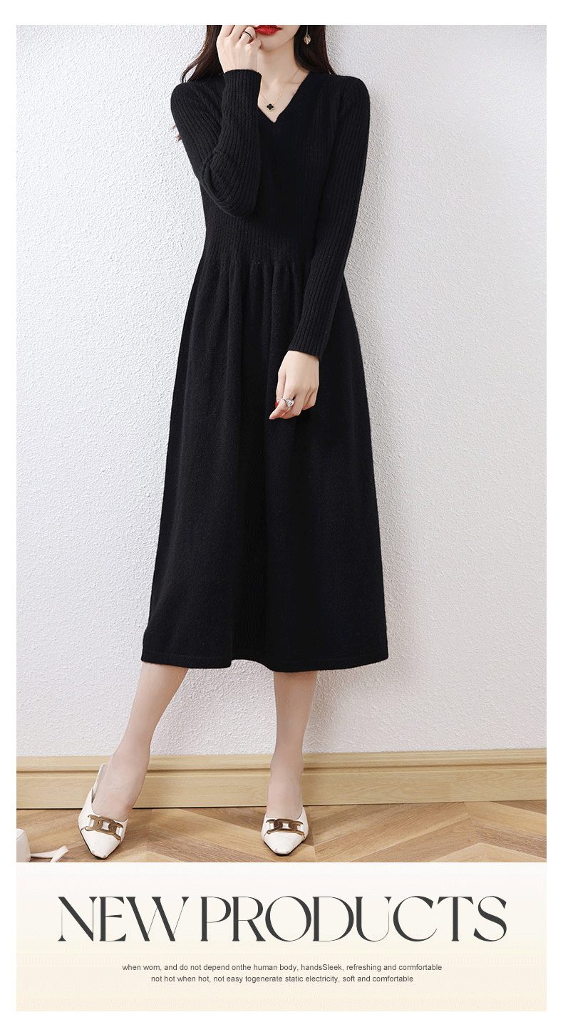 Cozy Chic: 100% Wool Knitted Winter Dress